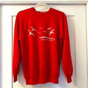 VINTAGE Rockport Massachusetts Red Sweatshirt
